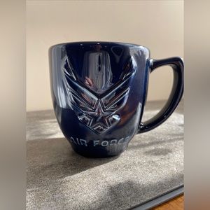 Hall China US Air Force cobalt embossed mug